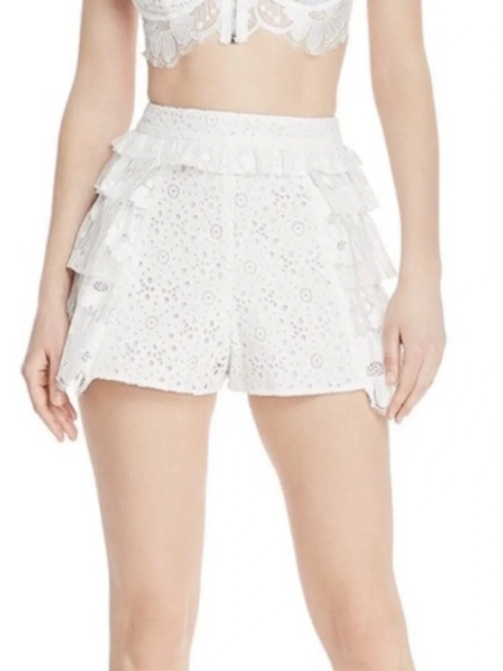 For Love & Lemons Las Palmas lace shorts - Picture 2 of 9